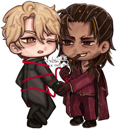 couple / pair chibi comm
